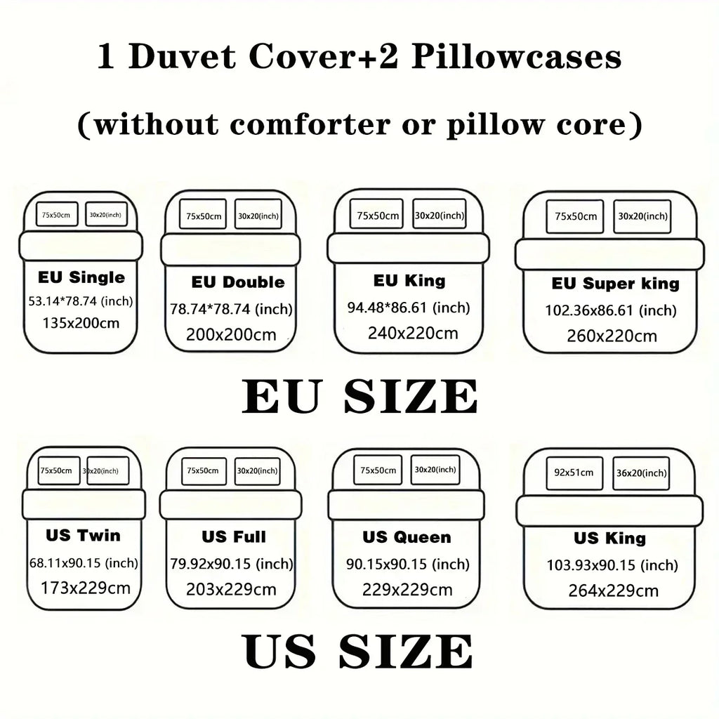 Cherry Blossom Print Duvet Cover Set with Pillowcases