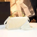 Women's Crocodile Pattern Genuine Leather Shell Crossbody Bag