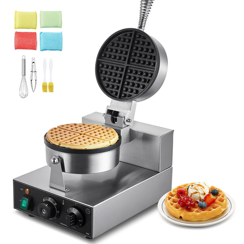 Commercial Electric Stainless Steel Belgian Waffle Maker
