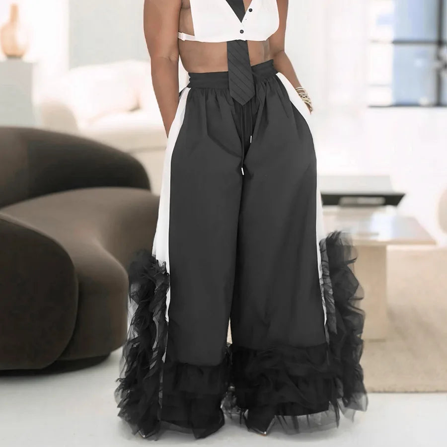 Women's Plus Size Dashiki High Waist Long Pants