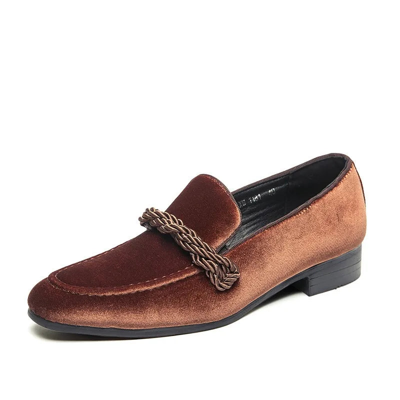 Men's Suede Deerskin Slip-On Loafers