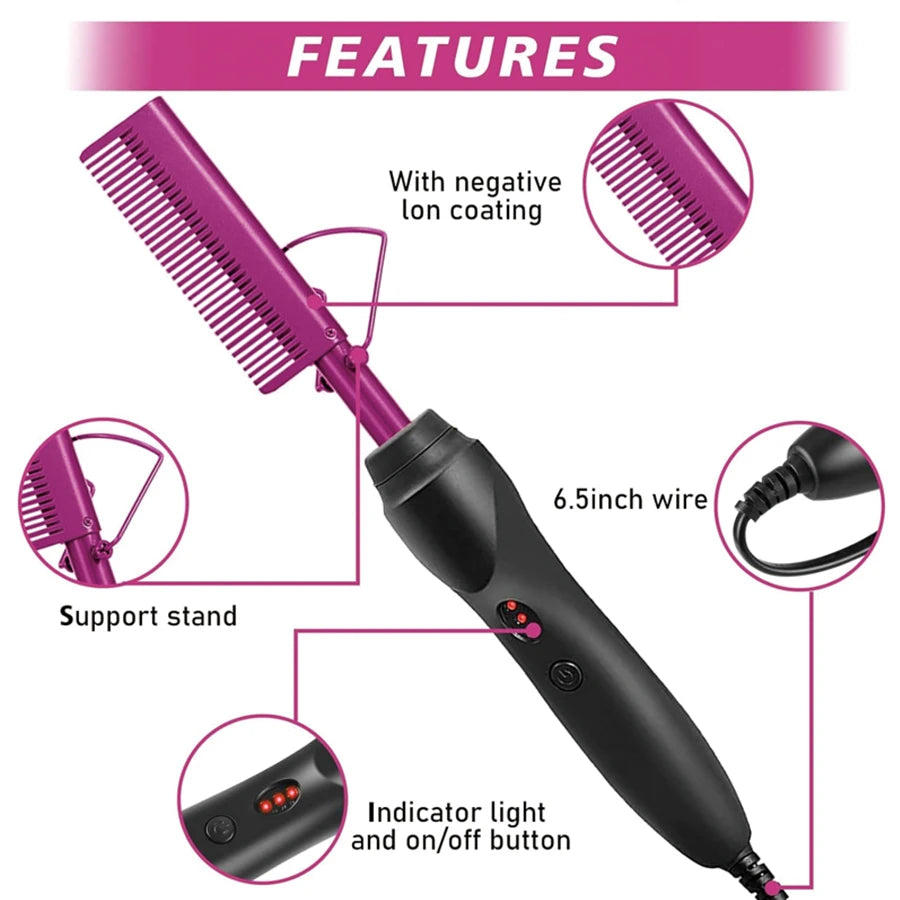 2-in-1 Electric Hot Comb Wig Installation Kit