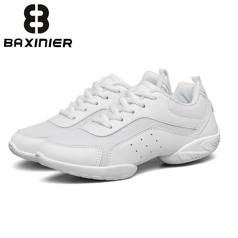 Kids' White Split Sole Cheer Dance Sneakers