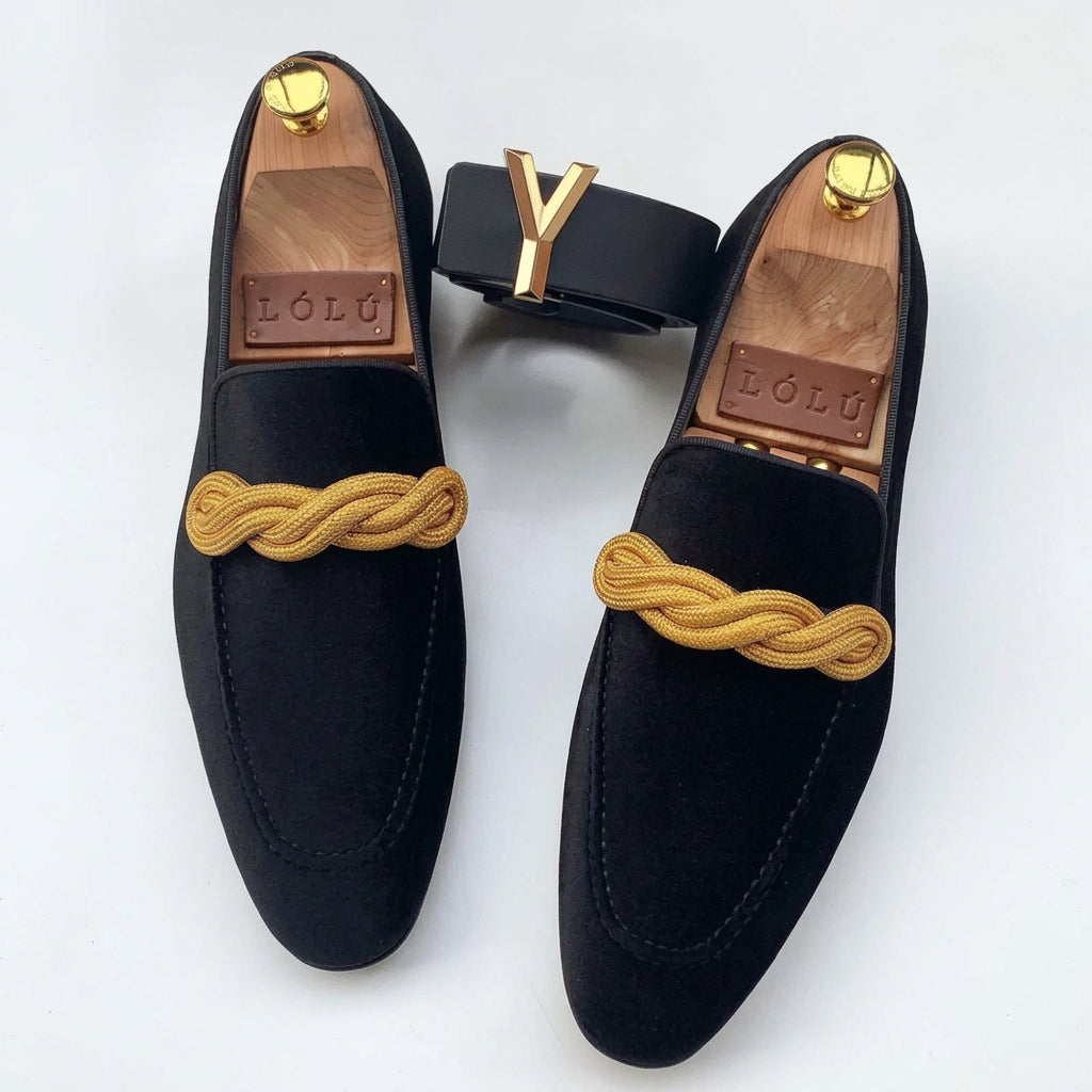 Men's Suede Deerskin Slip-On Loafers