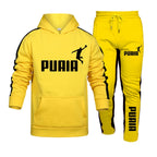 Men's Casual Hooded Sweatshirt and Jogging Pants Tracksuit Set