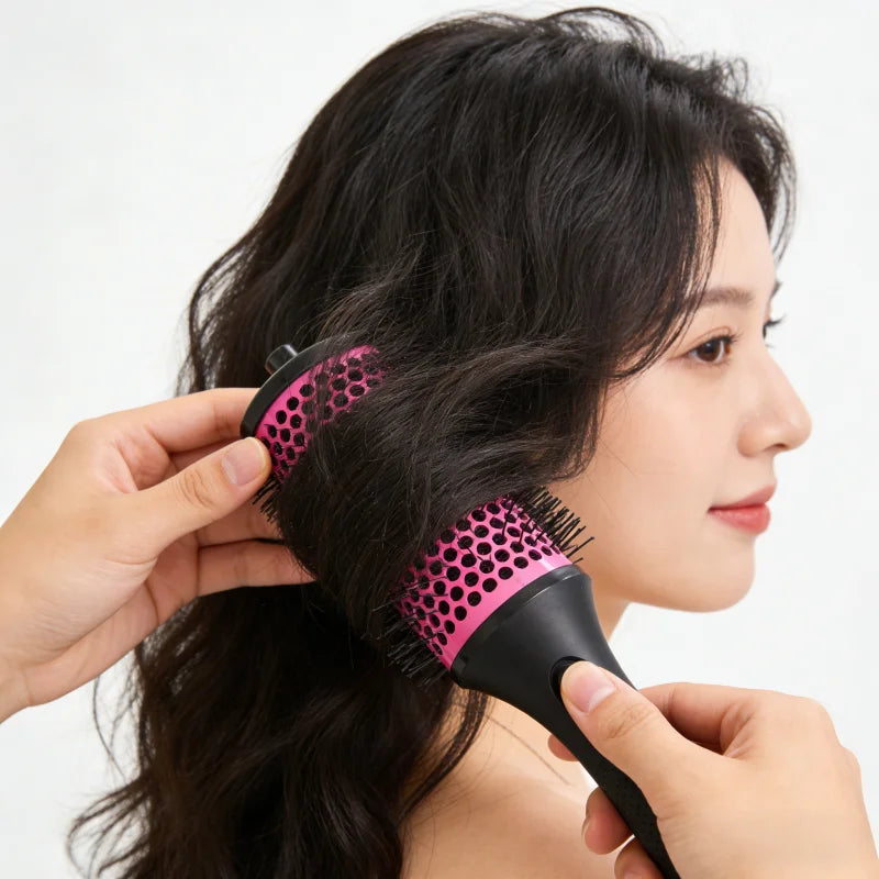 6-Piece Rolling Hair Comb Set for Blow-Dry Styling