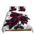 3D Printed Rose Duvet Cover Set Skin-Friendly Polyester