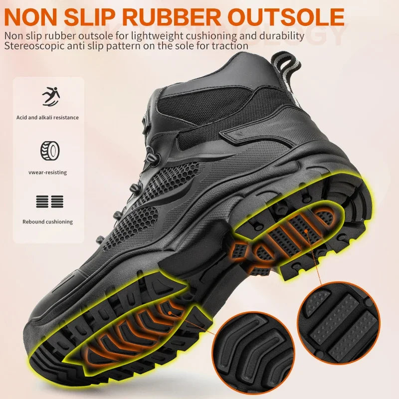 Men's Steel Toe Puncture-Proof Work Boots