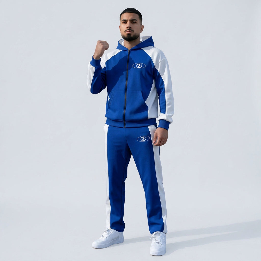 Men's Casual Zip-Up Hoodie and Pants Tracksuit Set