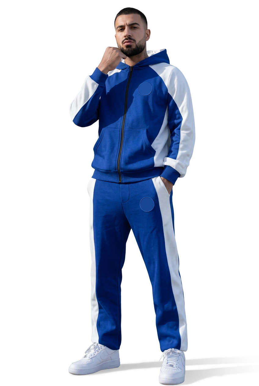 Men's Casual Zip-Up Hoodie and Pants Tracksuit Set