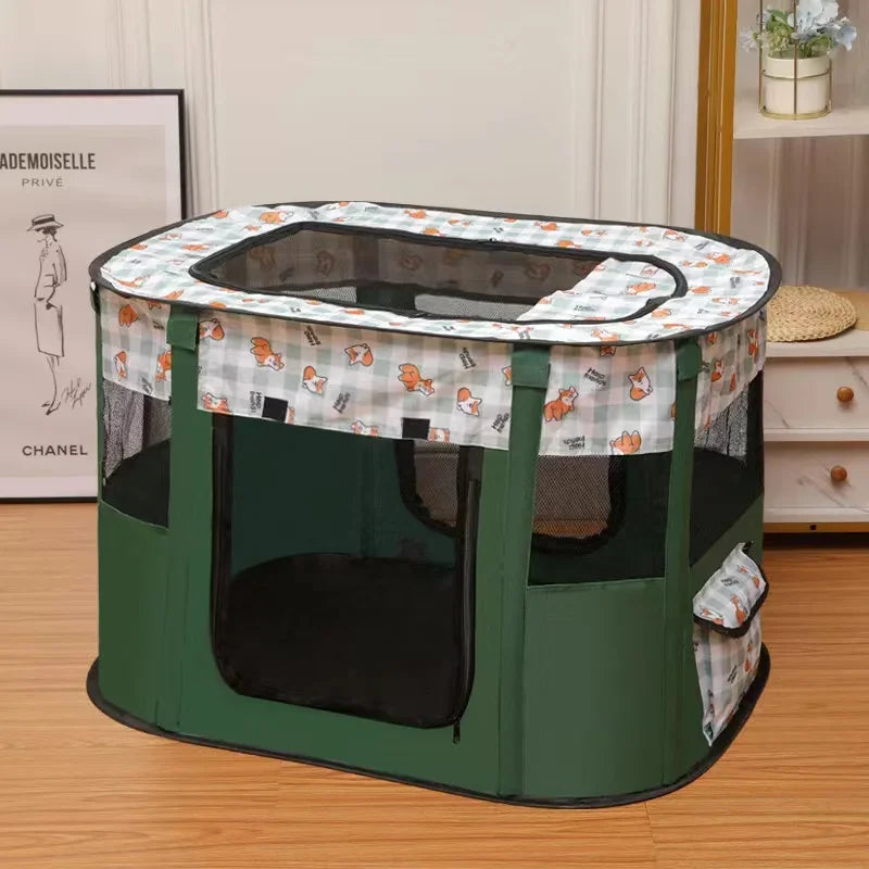 Folding Pet Delivery Room Tent Bed for Cats Dogs