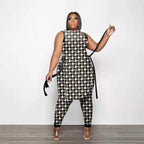 Women's Dashiki Sleeveless Top and Pants 2-Piece Set
