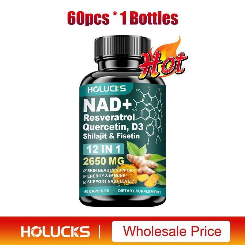 NAD+ Resveratrol Capsules Cell Repair Energy Immune Support