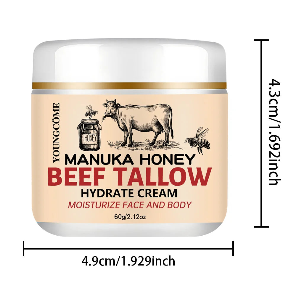 Manuka Honey Beef Tallow Face Cream Moisturizer