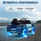 Kids 12V Electric Ride-On Patrol Car Toy with Remote Control