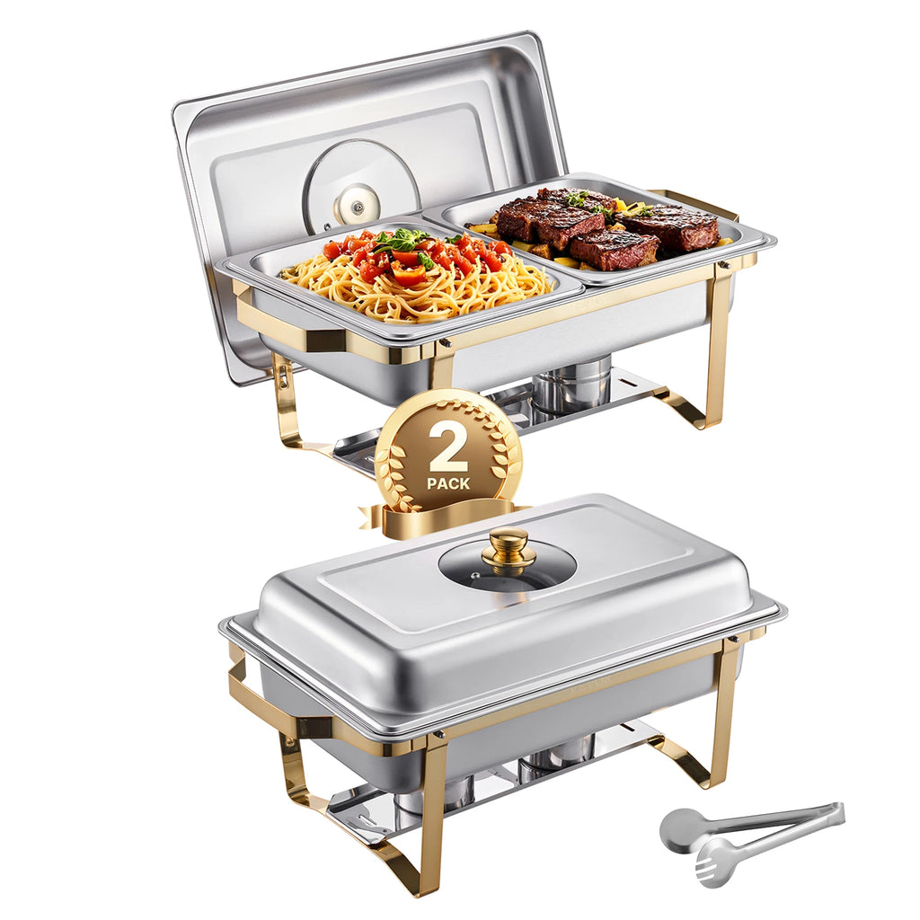 Stainless Steel Chafing Dish Buffet Set with Half Size Pans
