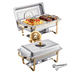 Stainless Steel Chafing Dish Buffet Set with Half Size Pans