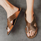 Men's Luxury Handmade Leather Slide Sandals