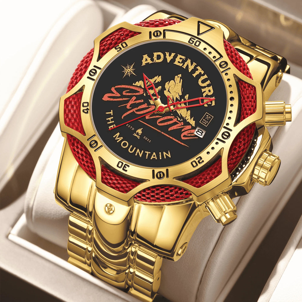 Men's Fashion Large Dial Water-Resistant Quartz Wristwatch