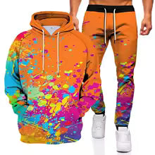 Ink Graffiti 3D Printed Hoodie and Sweatpants Set