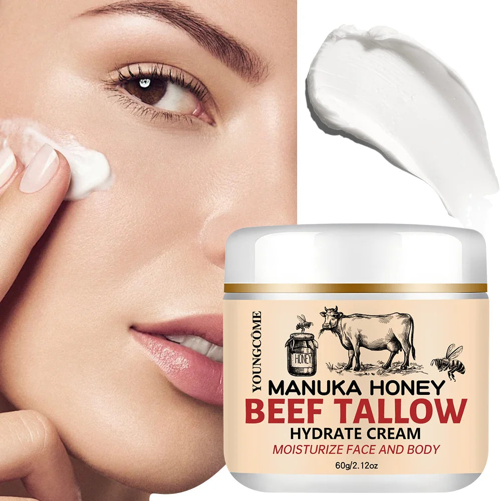 Manuka Honey Beef Tallow Face Cream Moisturizer