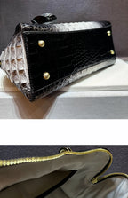 Women's Crocodile Pattern Leather Shoulder Tote Bag