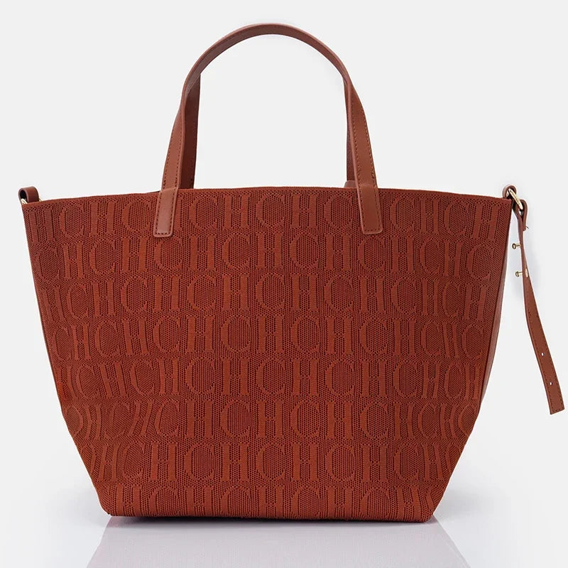 Women's Fly Woven Large Capacity Shoulder Tote Bag
