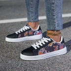 Women's Lightweight PU Skateboard Sneakers