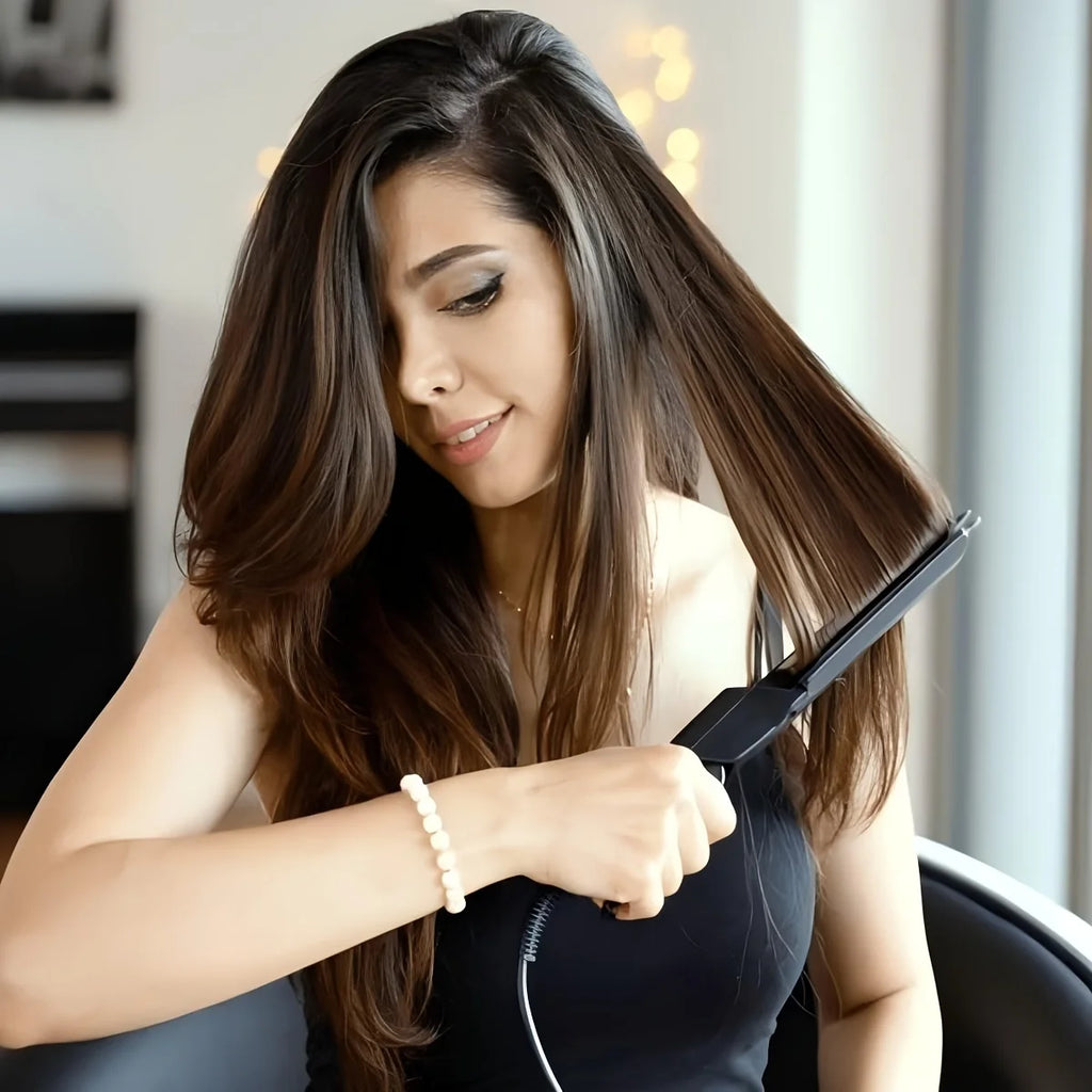 Wide-Width Ionic Hair Straightener with 4 Temperature Settings