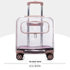 Double-layer Rolling Pet Stroller Carrier Backpack for Cats Dogs