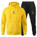 Men's Hooded Pullover and Jogger Pants Two-Piece Set