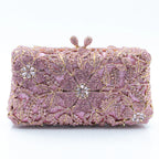 Women's Luxury Floral Rhinestone Evening Clutch Bag