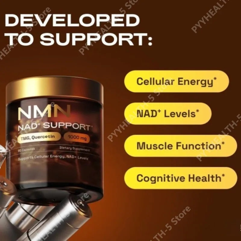 NMN Complex 1000mg TMG Resveratrol Dietary Supplement Capsules