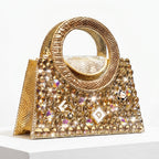 Women's Fashion Rhinestone Minaudiere Crossbody Handbag
