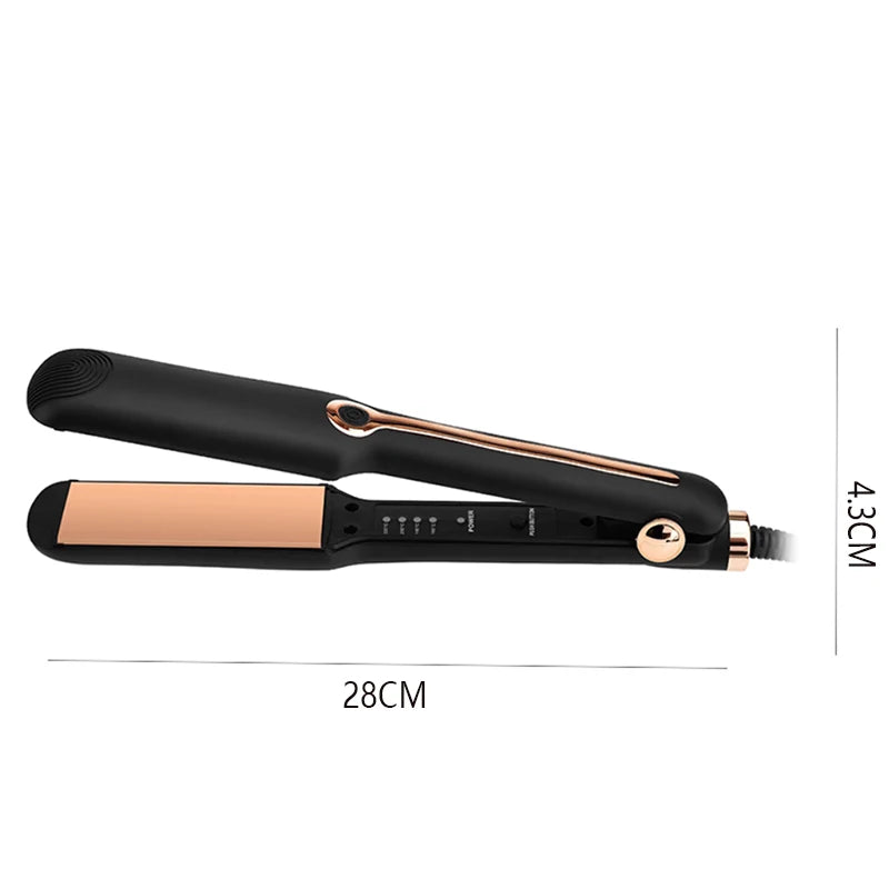 Professional 2-in-1 Hair Straightener and Curling Iron with LCD Display