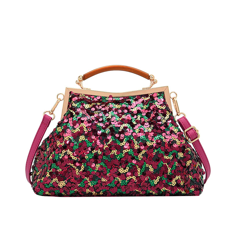 Women's Luxury Sequin Glitter Evening Clutch Bag