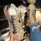 Women's Sparkle Rhinestone Platform Fashion Casual Sneakers
