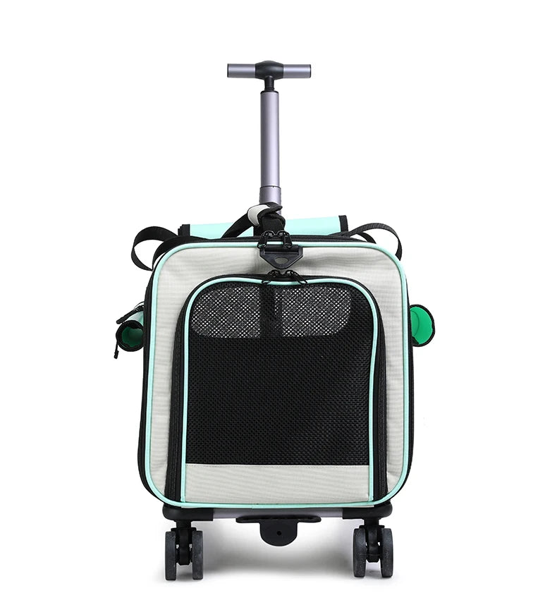 Large Capacity Pet Trolley Travel Carrier Bag for Dogs Cats