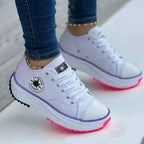 Women's Classic Canvas Platform Lace-Up Sneakers