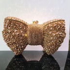 Women's Luxury Rhinestone Bow Wedding Evening Clutch Bag