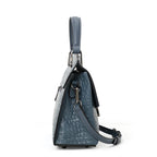 Women's Crocodile Pattern Genuine Leather Handbag Shoulder Tote Bag