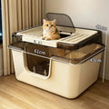 Double Layer Enclosed Cat Litter Box for Cats
