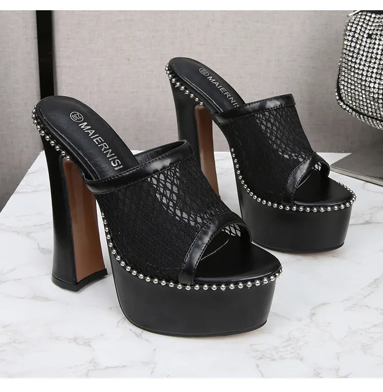 Women's Fashion Platform Thick High Heel Flip Flop Sandals