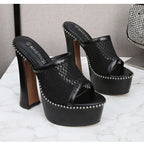 Women's Fashion Platform Thick High Heel Flip Flop Sandals