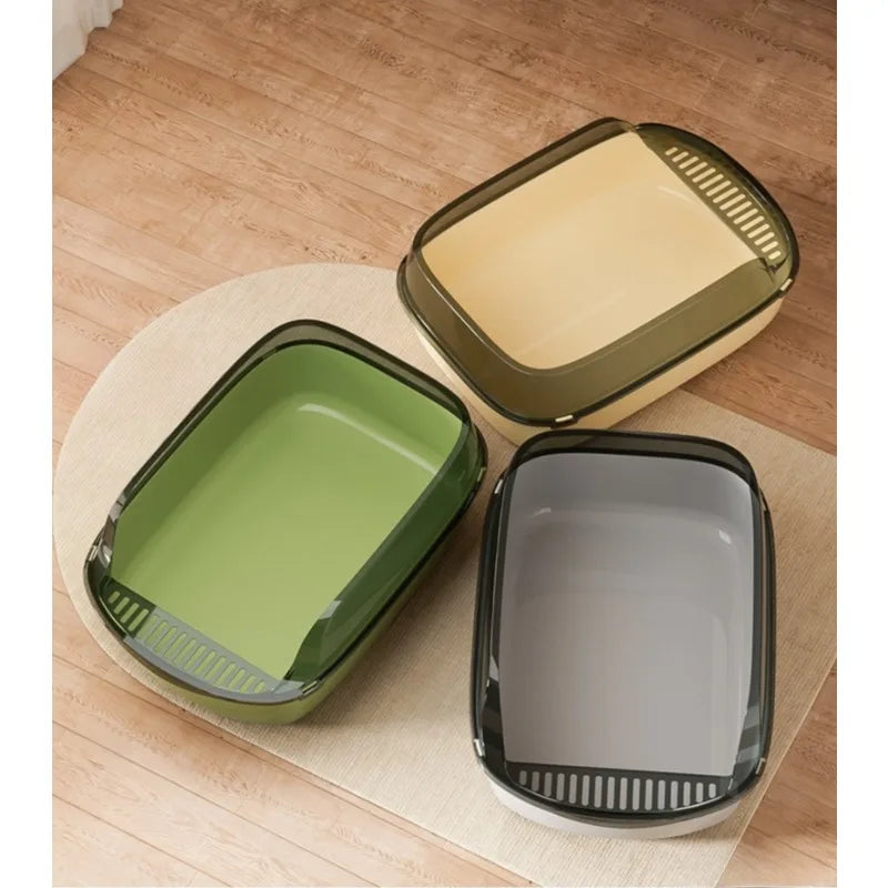 Semi Enclosed Anti Tracking Cat Litter Box for Cats