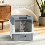 Draw-Out Fully Enclosed Pet Cat Litter Box with Shovel