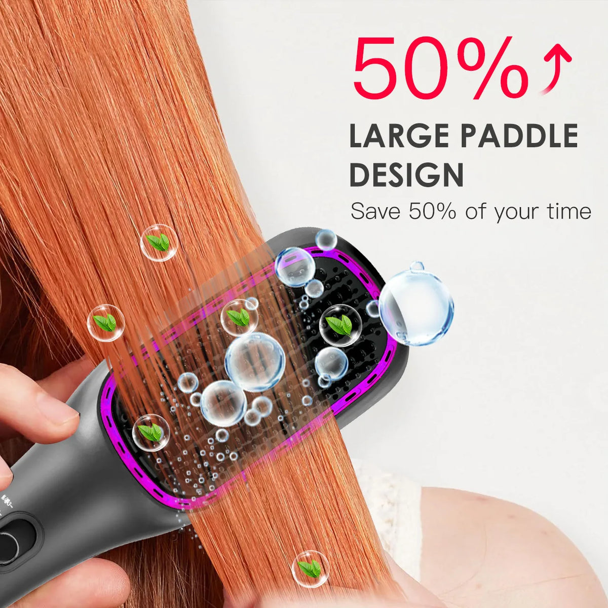 Electric Hot Air Comb and Anion Hair Straightening Brush