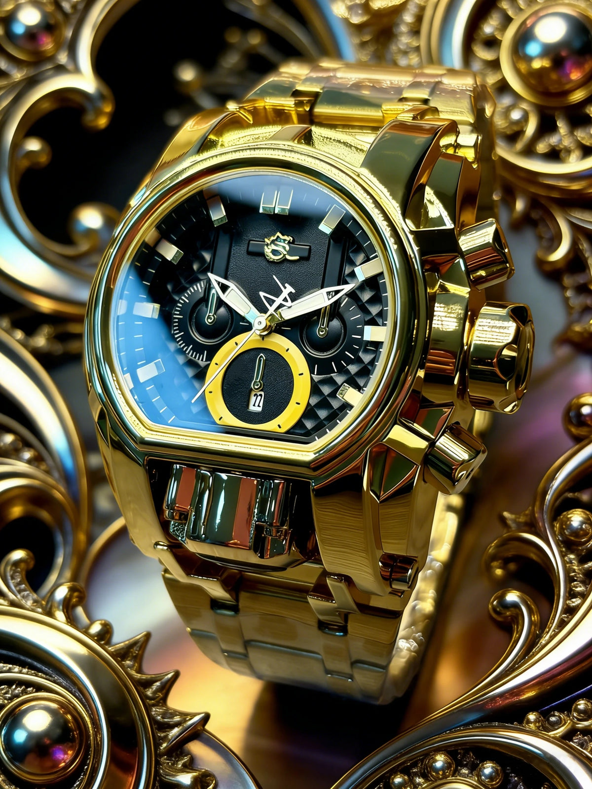 Men's Punk Large Dial Waterproof Luminous Quartz Watch