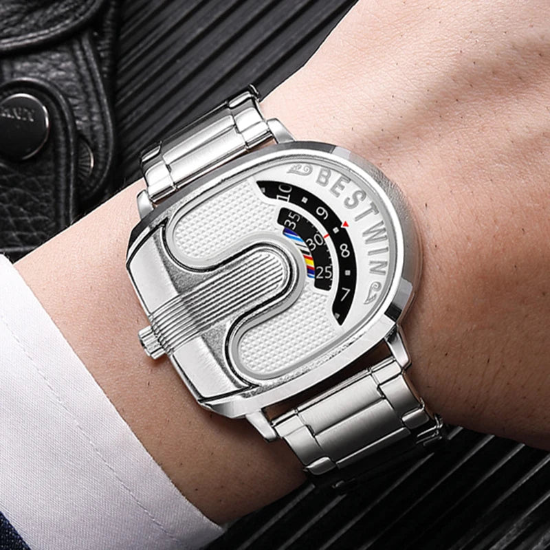 Men's Luxury Stainless Steel Quartz Wristwatch