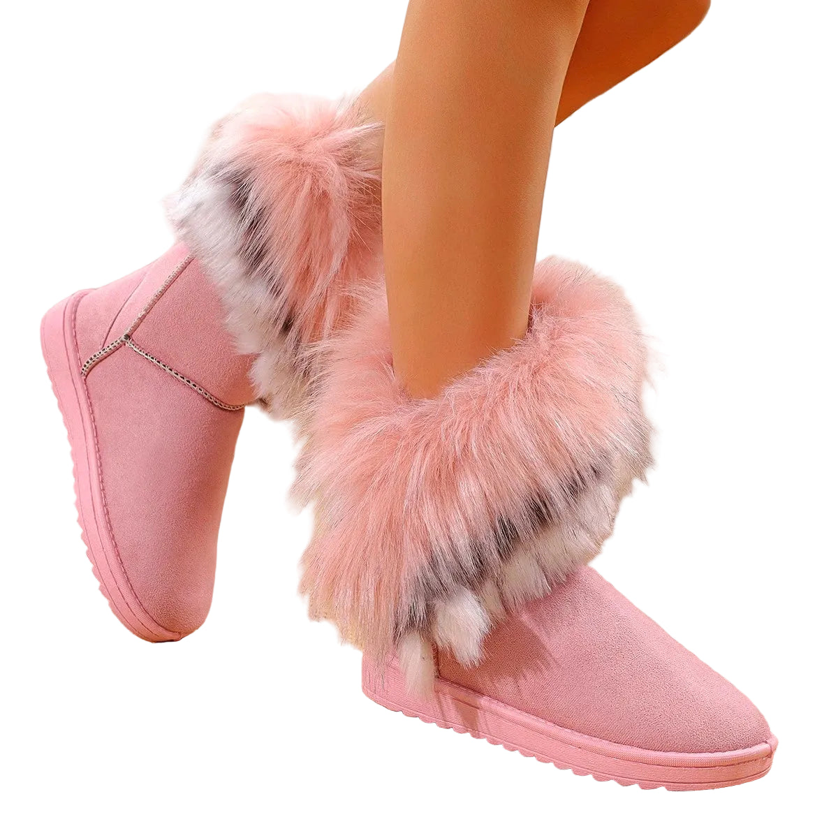 Women's Solid Color Mid-Calf Snow Boots